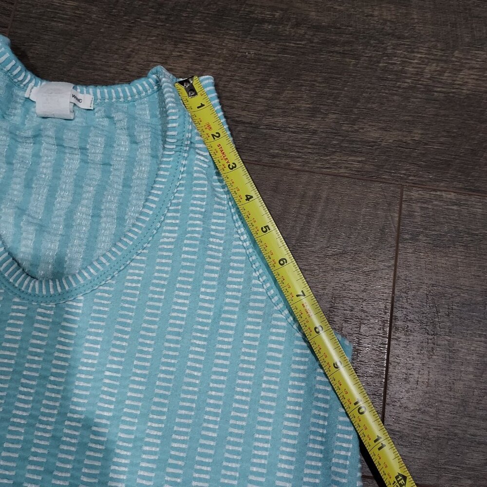 Anthropologie Caution To The Wind Blue Green Long Maxi Dress USA Women M - Picture 9 of 10